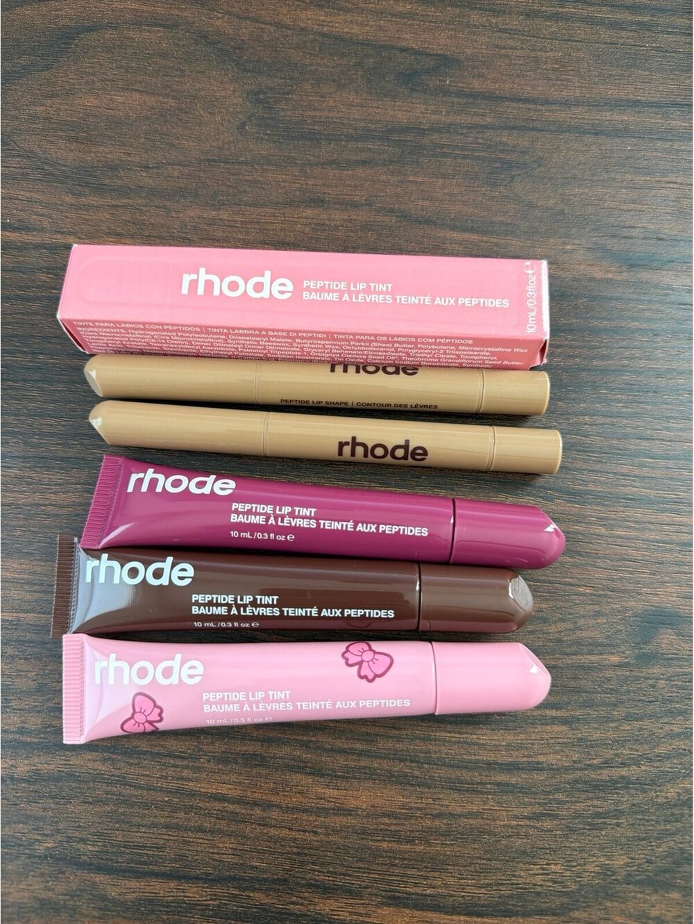 rhode bundle peptide lip tints and peptide lip shade